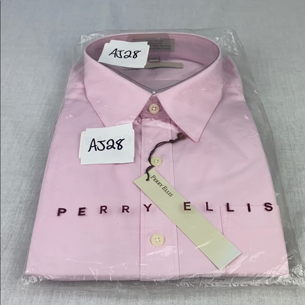 Boys Perry Ellis Pink Dress Shirt Size 20 Husky